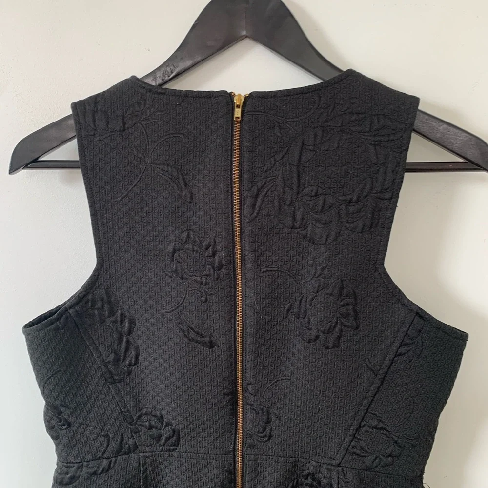 French Connection Black Textured Sheath Dress - Picture 6 of 8